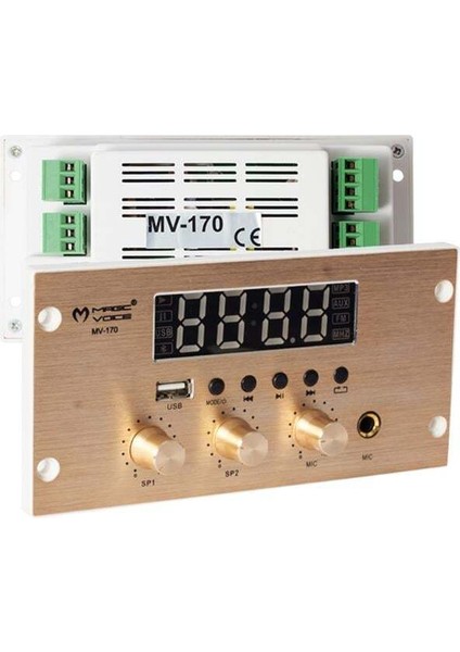 Magicvoice MV-170 Usb-Bt-Mic. Girişli 4X25W Müzik Kontrol Cihazı