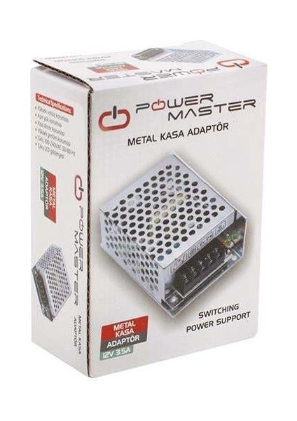 Powermaster PM-14065 12 Volt - 3.5 Amper - 42 Watt Metal Kasa Adaptör modelleri