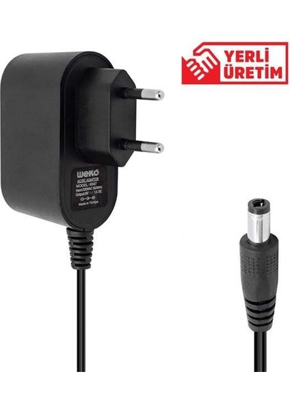Weko 5 Volt 1 Amper 5 Watt Plastik Kasa Priz Tipi Adaptör (5.5x2.5 Uçlu)