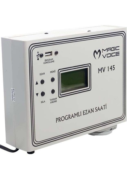 Magicvoice MV-145 3 Hocalı Programlı Duvar Tipi Ezan Saati