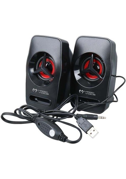 Magicvoice T-19 1+1 USB Pc Mini Hoparlör - Speaker (2*3 Watt - 4 Ohm) fiyatları