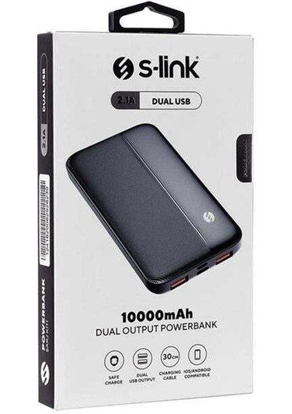 S-Link IP-G10N Siyah Micro+Type C Girişli 10000MAH Taşınabilir Şarj Cihazı Powerbank modelleri