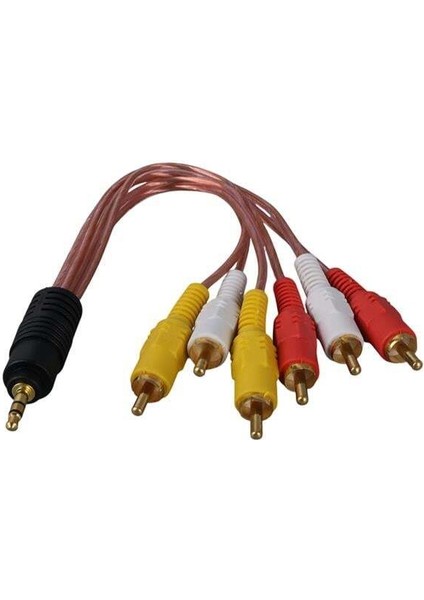 3.5 mm Stereo Erkek -6 Tos Erkek 5+1 Ses Sistemi Kablosu