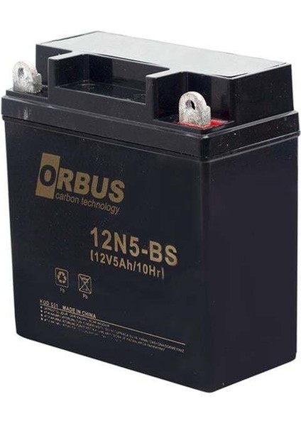 Orbus 12V 5AH Elektrikli Karbon Bisiklet Aküsü 12N5-BS