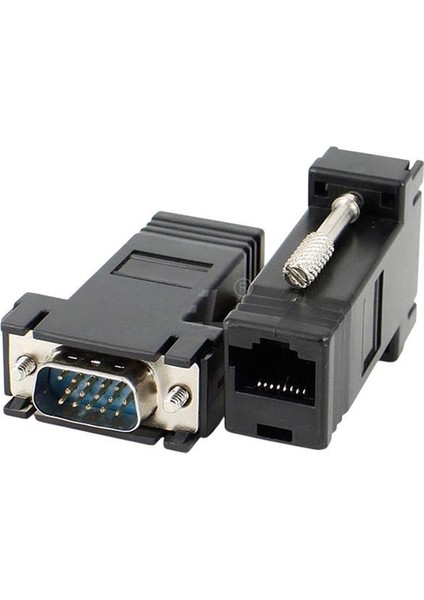 Powermaster VGA Extender RJ45 CAT5/CAT6/CAT7 Uzatıcı Çevirici (2'li Paket)