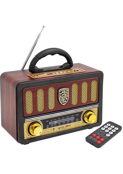 MagicVoice MV-114BT USB - SD - FM - Bluetooth Destekli Nostaljik Radyo