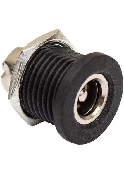 Adaptör Fişi Içi Metal 12MM Yuvarlak Somunlu Dc Şase 2.1mm (IC-258C)