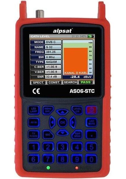Alpsat AS06-STC Satfinder 6 Hd Slim Görüntülü Uydu Bulucu-Ahd Test Cihazı