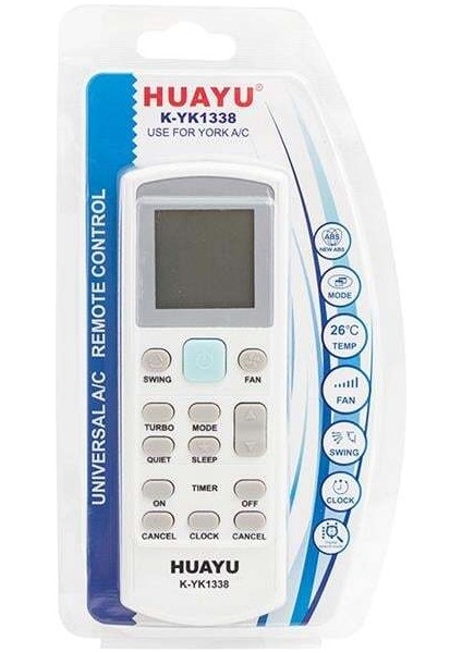 Huayu K-YK1338 York Universal Akıllı Klima Kumandası fiyatları