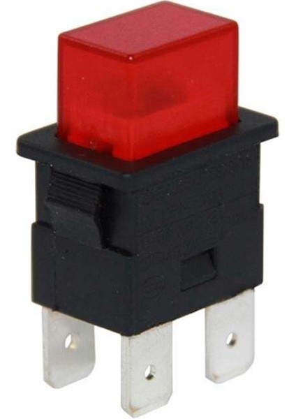 IC-180H 4 Pinli 220 Volt Kalıcı Basmalı Işıklı Anahtar PS23-16N