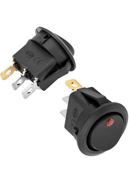IC-132A Işıklı 3 Pinli 12 Volt Dc 20 Amper Açma-Kapama Anahtarı