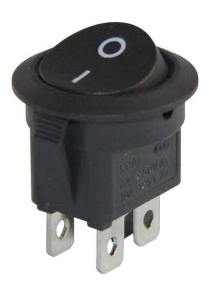 Powermaster Yuvarlak 4 Pinli Işıksız On-Off Anahtar IC-133-4