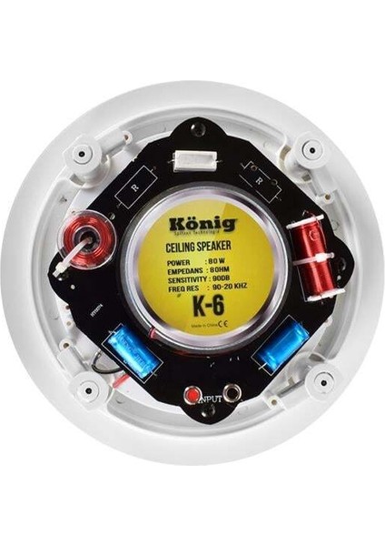 König K-6 20 cm Tweeter'lı Alçıpan Tavan Hoparlörü fiyatları