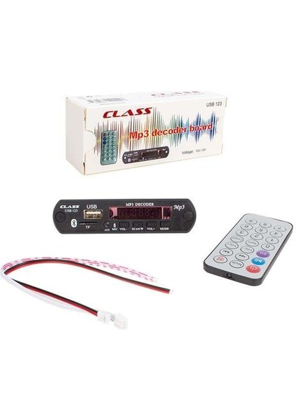 Class 12V Sd-Af-Vr Oto Teyp Mikrofonlu Usb-Sd Çevirici Digital Player Board USB-123