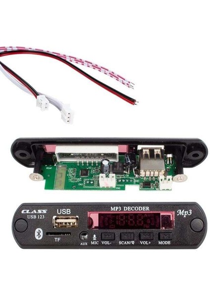 Class 12V Sd-Af-Vr Oto Teyp Mikrofonlu Usb-Sd Çevirici Digital Player Board USB-123 fiyatları