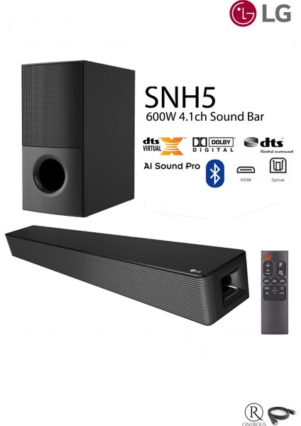 Ev Sinema Sistemi & Soundbar Dts Virtual: x 600W Yüksek Ses ve Kalite, 4.1 Kanal Sinema Deneyimi, Kablosuz Bluetooth Optik, HDMI ve USB Ses Sistemi