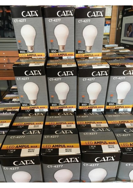 CT-4277 9W LED Ampul Beyaz 6400K(100 Adet)