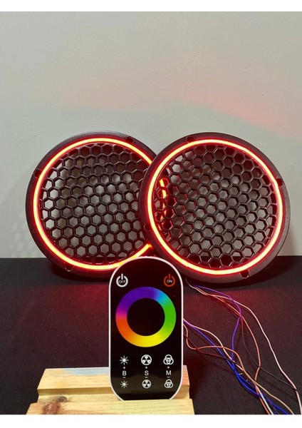 Dokunmatik Kumandalı 20 cm Neon Işıklı Midrange Hoparlör Kapağı 1 Takım (2 Adet)