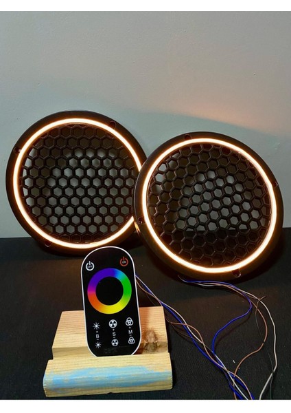 Dokunmatik Kumandalı 20 cm Neon Işıklı Midrange Hoparlör Kapağı 1 Takım (2 Adet) fırsatları