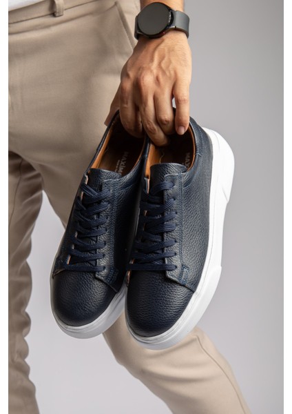 %100 Hakiki Deri, Erkek Sneaker, Iç Dış Deri Ayakkabı