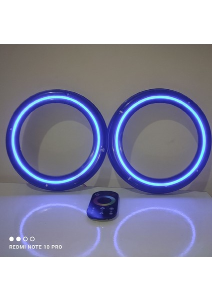 20 cm Içi Boş Neon Işıklı Midrange Hoparlör Kapağı 1 Takım (2 Adet)