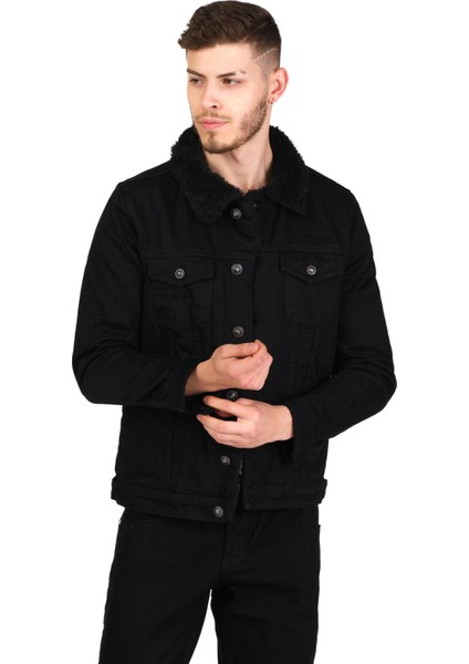 Erkek Slim Fit Içi Yünlü Düğmeli Kısa Kot Mont fiyatları