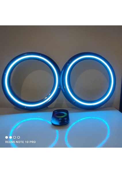 Dokunmatik Kumandalı 20 cm Rgb Neon Işıklı Midrange Hoparlör Kapağı Içi Boş 1 Takım (2 Adet) modelleri