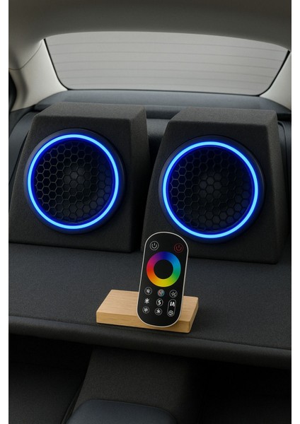 16 cm Dokunmatik Kumandalı Neon Işıklı Midrange Hoparlör Kapağı 2 Takım 4 Adet modelleri