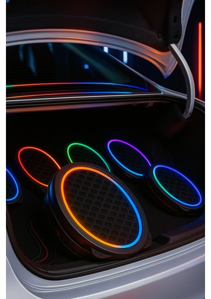 16 cm Midrange Kapağı Piksel Neon Ledli 358 Animasyonlu 2 Takım 4 Kapak Rf Kumandalı