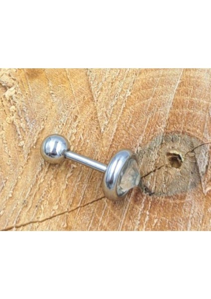 Taşlı Gümüş Renk Piercing