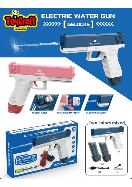 Elektrikli Otomatik Atış Yapan Çift Sarjörlü Glock Su Tabancası modelleri