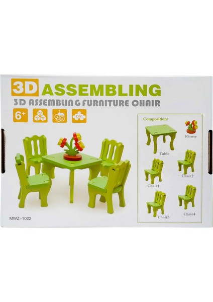 Ahşap 3D Masa Sandalye Maket Oyuncak fırsatları