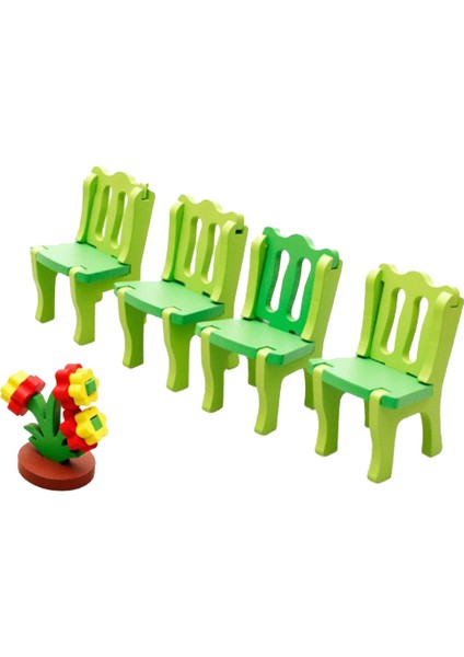 Ahşap 3D Masa Sandalye Maket Oyuncak indirimleri