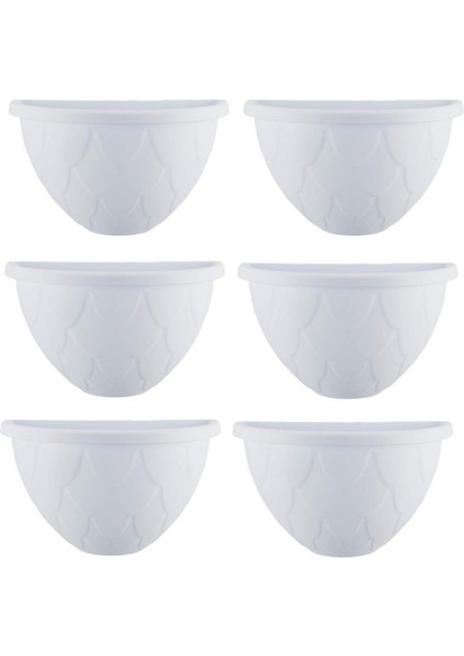 SO-DD03 Dekoratif Damla Duvar Saksı 3.4 Lt Beyaz 6 Adet