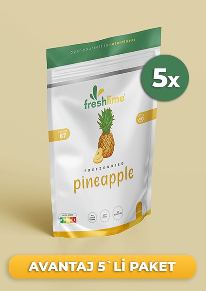 5`li Avantaj Paket Ananas Kuru Meyve Cipsi - 125 gr