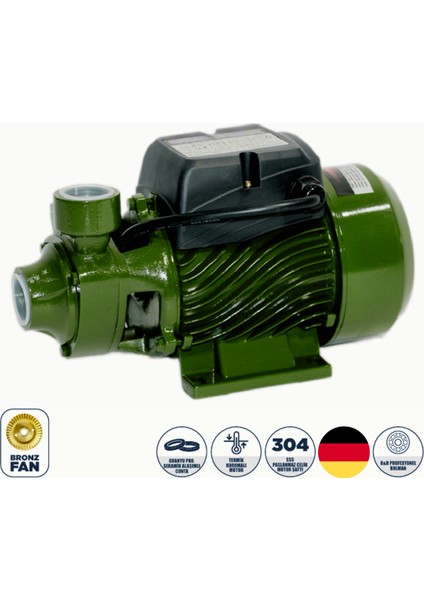 1.0 Hp Alman Tasarımı Profesyonel Bahçe Ev Su Pompası QB60 Max 20 Metre Yükseklik 8 Emiş 1 Inç