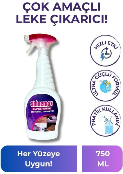 Çok Amaçlı Ultra Güçlü Leke Çıkarıcı Sprey 750 ml Leke Çıkarıcı, Yağ Çözücü, Koltuk Temizleyici, Halı Leke Çıkarıcı, Banyo Temizleyici