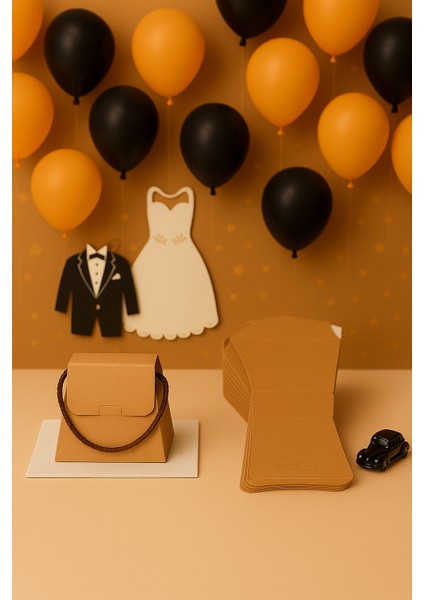 25 Adet Konsept Özel Tasarım Kraft Hediye Kutusu Çanta Boş Karton Hediye Paketi Hediyelik modelleri