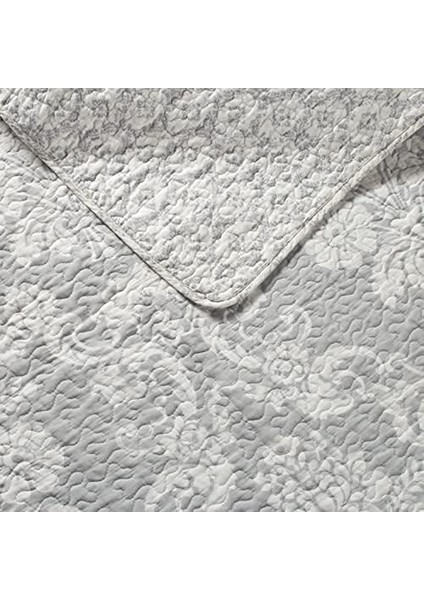 Ashley Yorgan Seti Pamuk Ters Çevrilebilir Yatak Örtüsü Eşleşen Yastık Kılıfları, Hafif Ev Dekoru Tüm Mevsimler Için Ideal, Ikiz, Venedik Grisi fiyatları