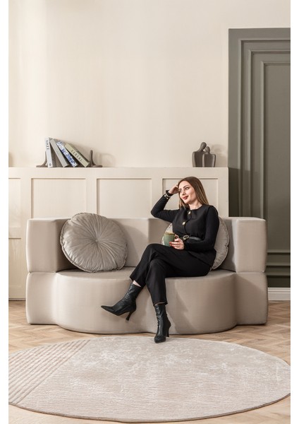 Neiro Çift Kişilik Koltuk & Yataklı & Açılabilen & Aktivite & Sünger & Modern Tv Koltuk