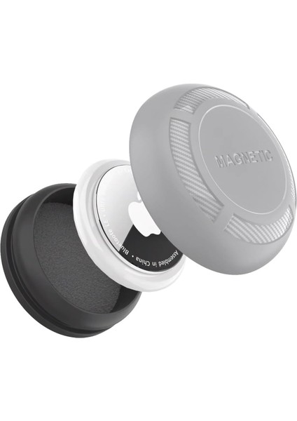 Tagsafe Manyetik Tutucu Darbeye Dayanıklı Koruyucu Mıknatıslı Airtag Uyumlu Kılıf (Gri)