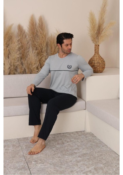Erkek Pamuklu Baskılı Alt Üst Pijama Takımı fiyatları