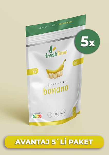 5`li Avantaj Paket Muz Kuru Meyve Cipsi - 100 gr