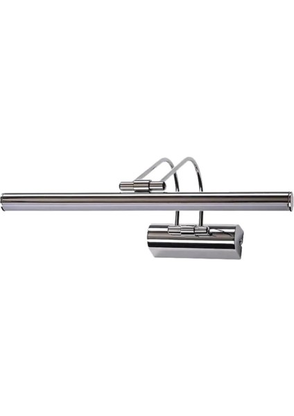 Geldi Ayna Üstü LED Banyo Aplik Duvar Ayna Resim Tablo 6W Gün Işığı Apliği Flüt (Krom)