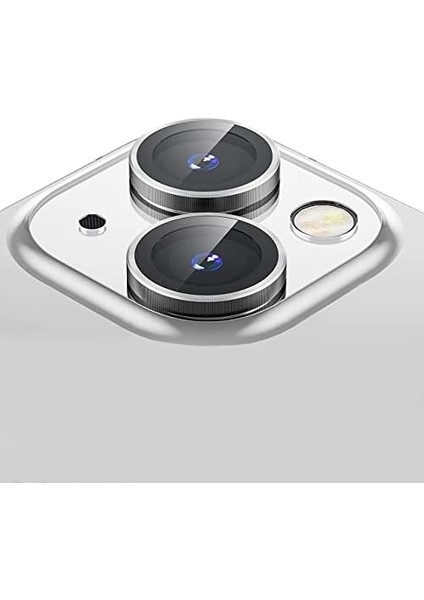 Labs iPhone 14/14 Plus Screen Protector 9h Safir Cam Kamera Metal Lens Koruyucu (Gümüş) modelleri