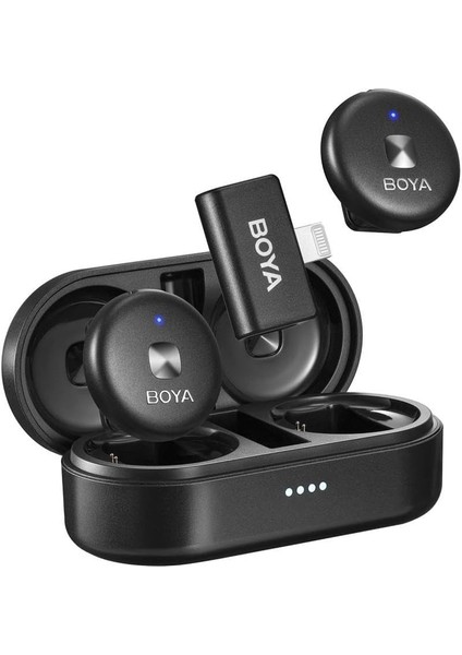 Omic-D Wireless Ikili Yaka Mikrofonu Lightning (Siyah)