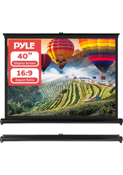 Upgraded 2018 Portable Projector Screen - Mobile Projection Screen Stand, Lightweight Carry & Durable Easy Pull Out System For Schools Meeting Conference Indoor Outdoor Use, 40 Inch (PRJTP46)