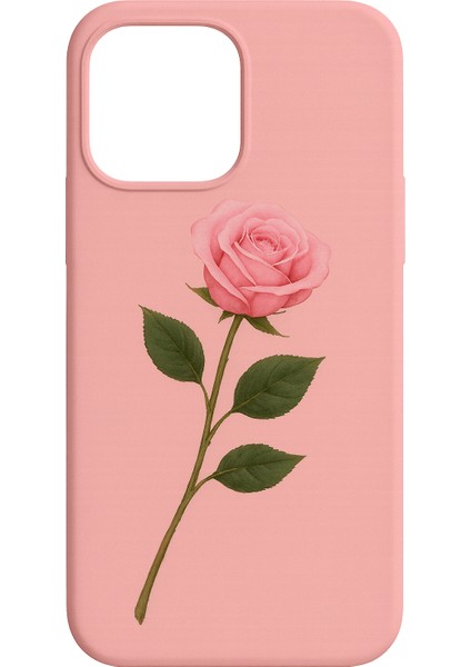 Xiaomi Mi 15 Pink Rose Baskılı Silikon Kılıf