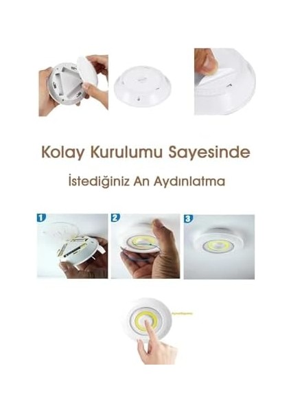 Life 3 Adet Uzaktan Kumandalı Kablosuz LED Aydınlatma MIT1101 fiyatları
