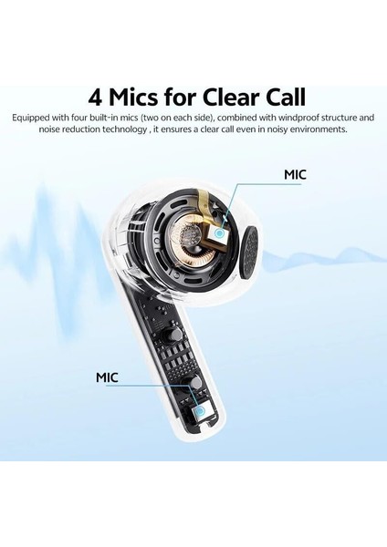 Ailybuds E10 Bluetooth Kulaklık - Hires - Ldac - Çift Cihaz - Oyun Modu 4 Mics Enc Kulakiçi Kulaklık Siyah fiyatları